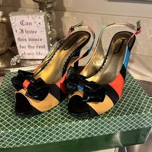 Brand new striped heels.